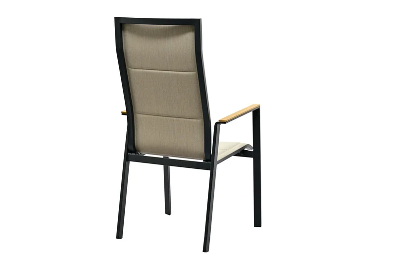 Zeo Living Stapelsessel "Chelsea" HL Alu anthrazit/khaki