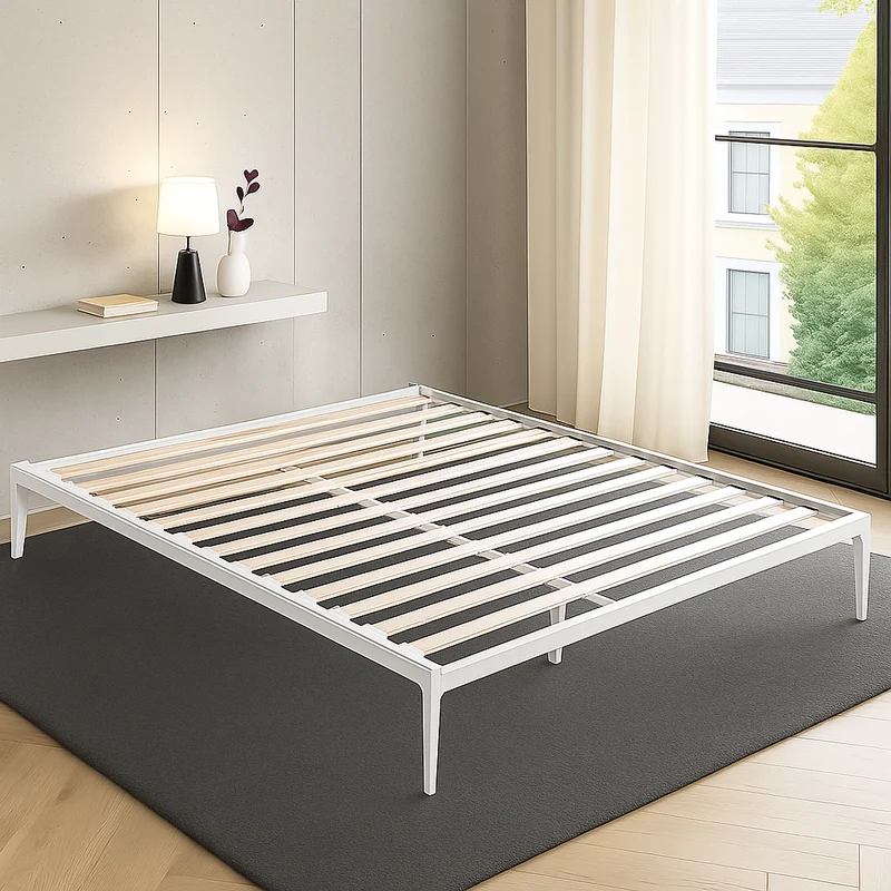 Sommier lit design style industriel, lattes larges, cadre à lattes - Collection Loft