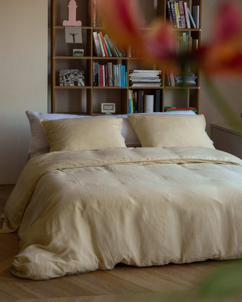 Beddengoed Set Linnen Creamy Yellow