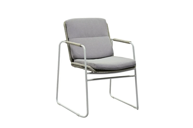 Zeo Living Sessel "Catania" weiß/hellgrau