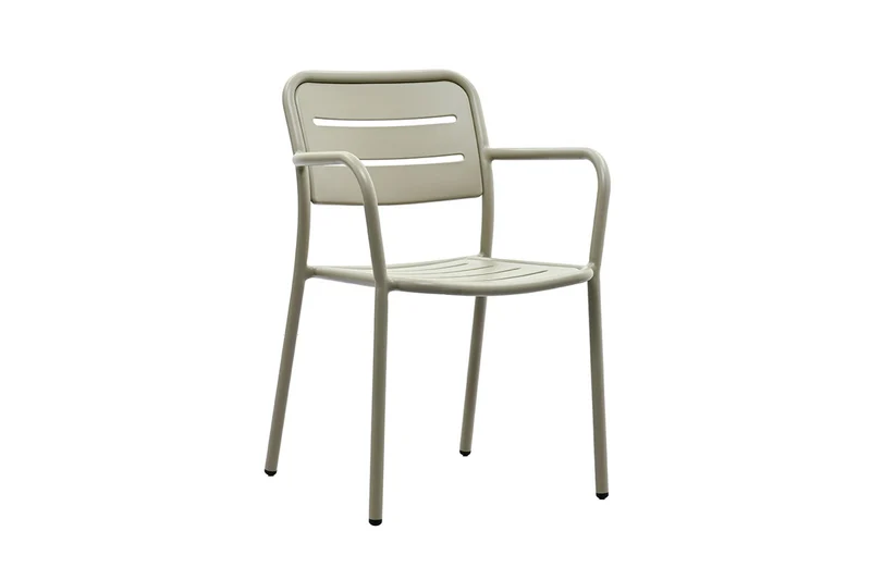 Zeo Living Stapelsessel "Hall" Aluminium Taupe