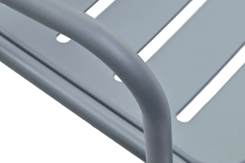 Zeo Living Stapelsessel "Hall" Aluminium Anthrazit