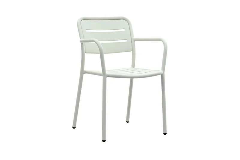 Zeo Living Stapelsessel "Hall" Aluminium hellgrau