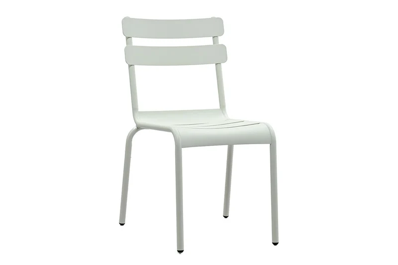 Zeo Living Stapelsessel "Linz" Aluminium hellgrau