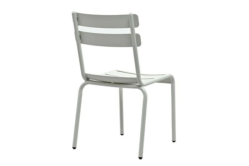 Zeo Living Stapelsessel "Linz" Aluminium hellgrau