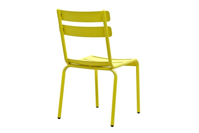 Zeo Living Stapelsessel "Linz" Aluminium senfgelb