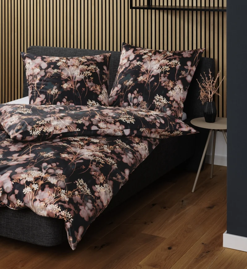Janine Mako-Satin Bettwäsche Black/Bronze