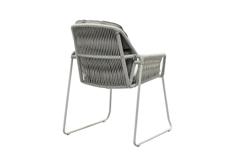 Zeo Living Diningsessel Rivi weiß/hellgrau