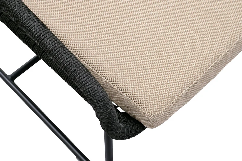 Zeo Living 3-Sitzer Sofa "Portofino" schwarz/taupe