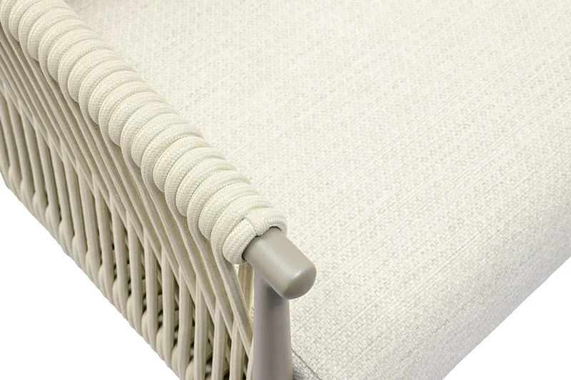 Zeo Living 3-Sitzer Sofa "Tango" taupe/natur