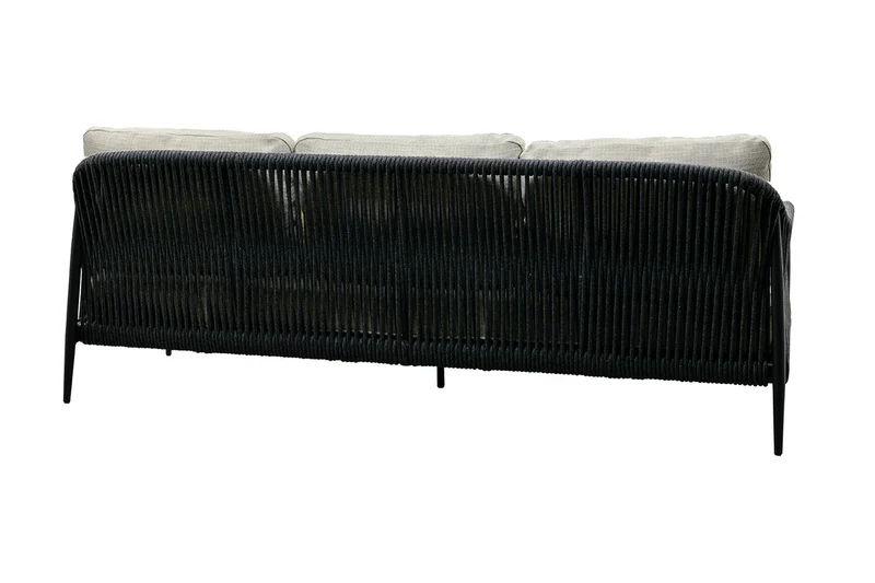 Zeo Living 3-Sitzer Sofa "Tango" anthrazit/natur