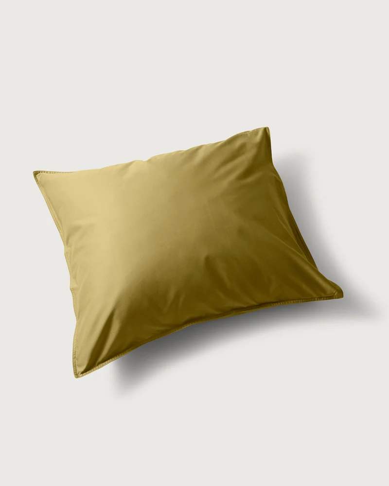 Kussensloop Satijn Olive Gold
