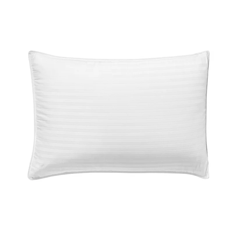 Oreiller plumes de canard et duvet, jacquard strié, confort équilibré - Collection Duvet