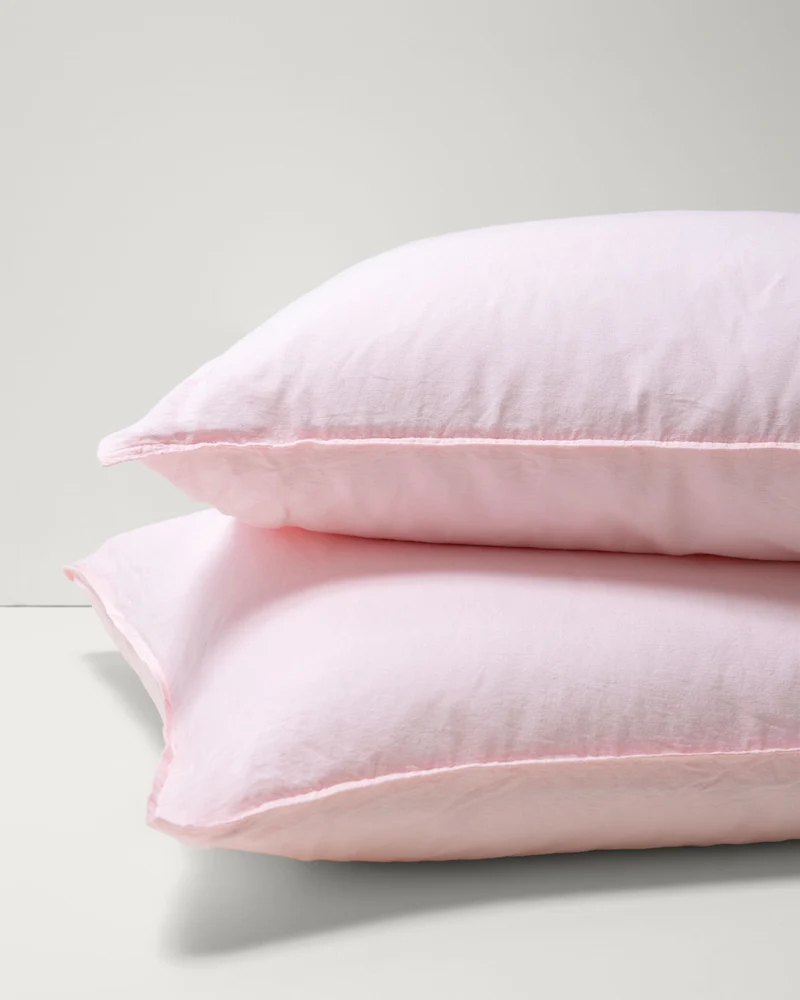 Kussensloop Linnen Shell Pink