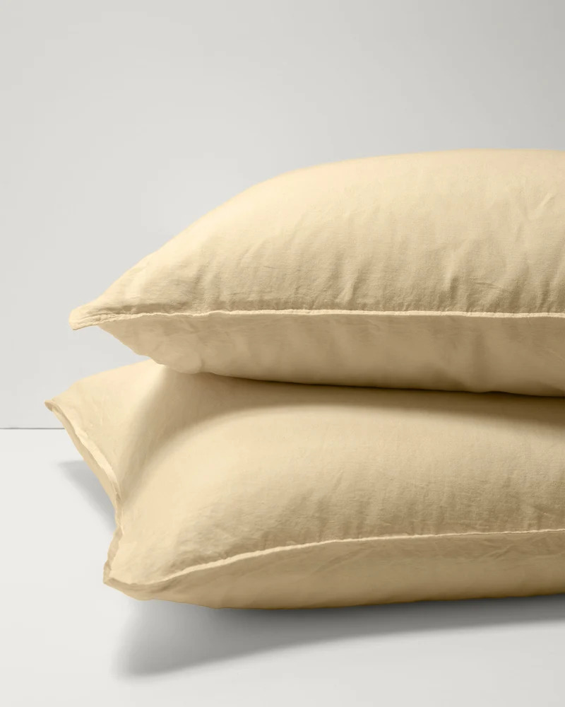 Kussensloop Linnen Creamy Yellow