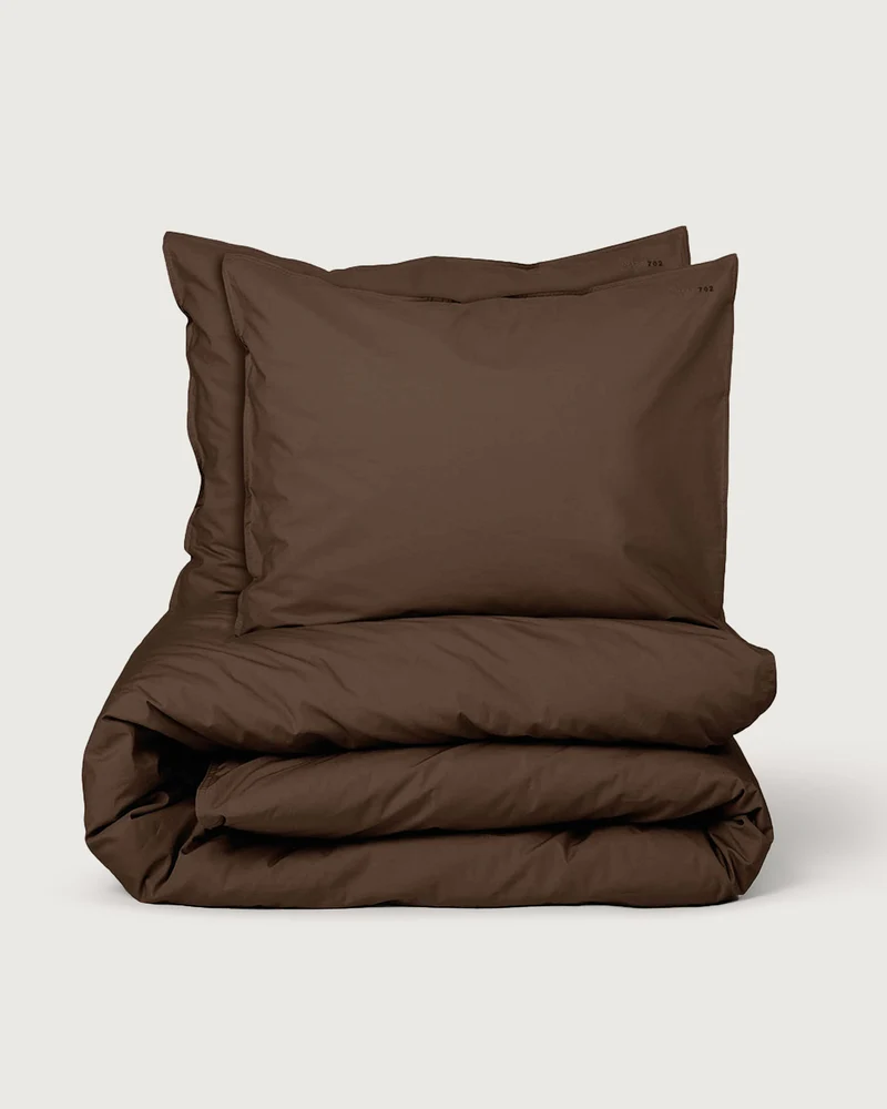 Beddengoed Set Katoen Coffee Brown