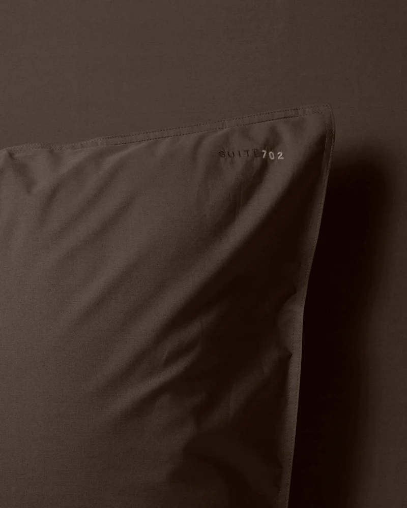 Housse De Couette Set Coton Coffee Brown