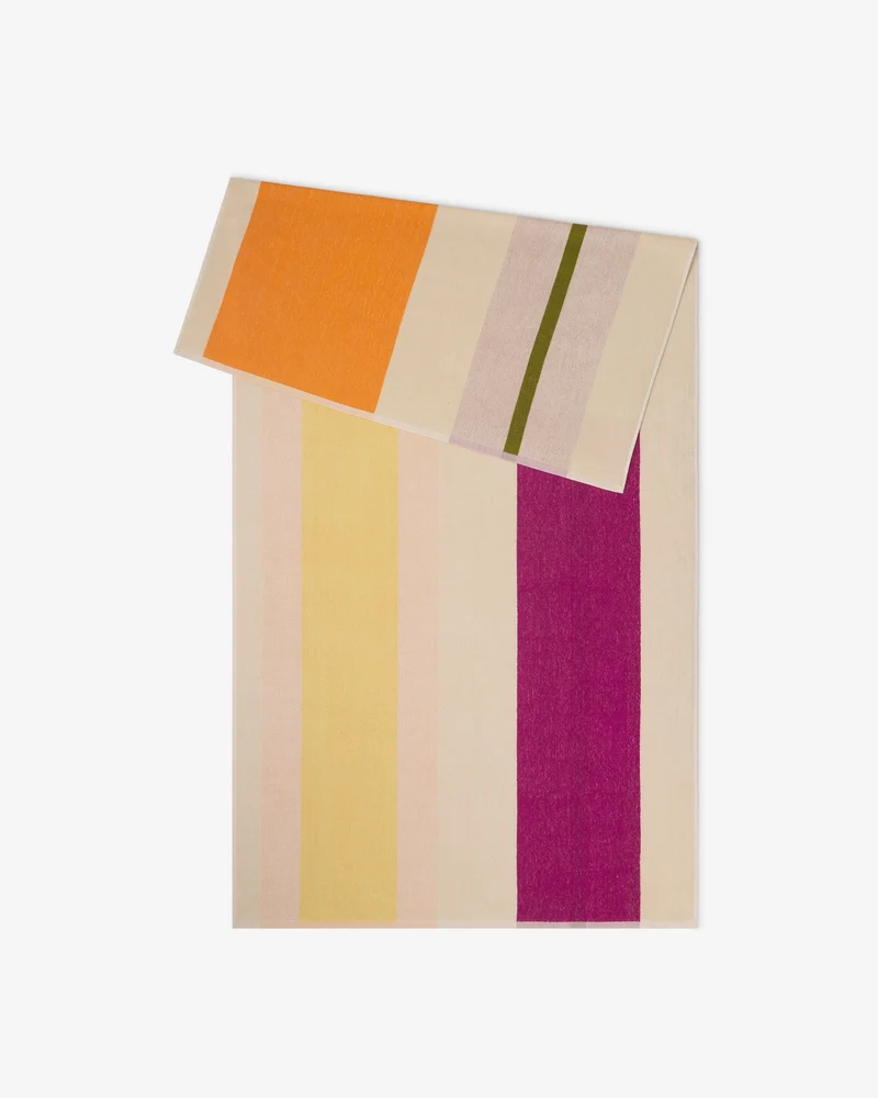 Strandlaken Yellow Fuchsia Orange Olive
