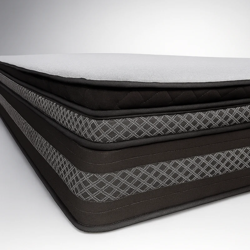 Matelas ressorts ensachés double surmatelas mémoire de forme - Collection Nuage