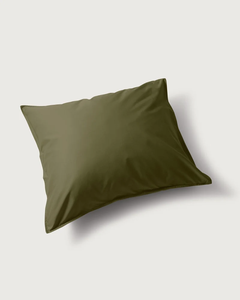 Kussensloop Satijn Khaki Green
