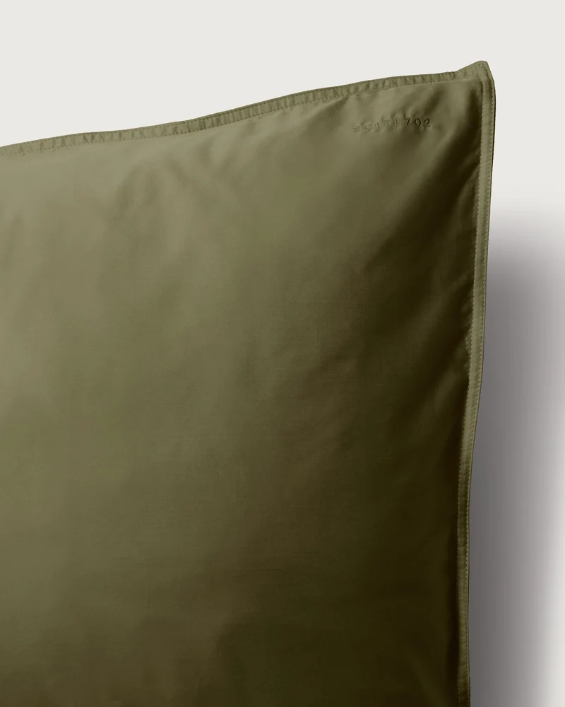 Kussensloop Satijn Khaki Green