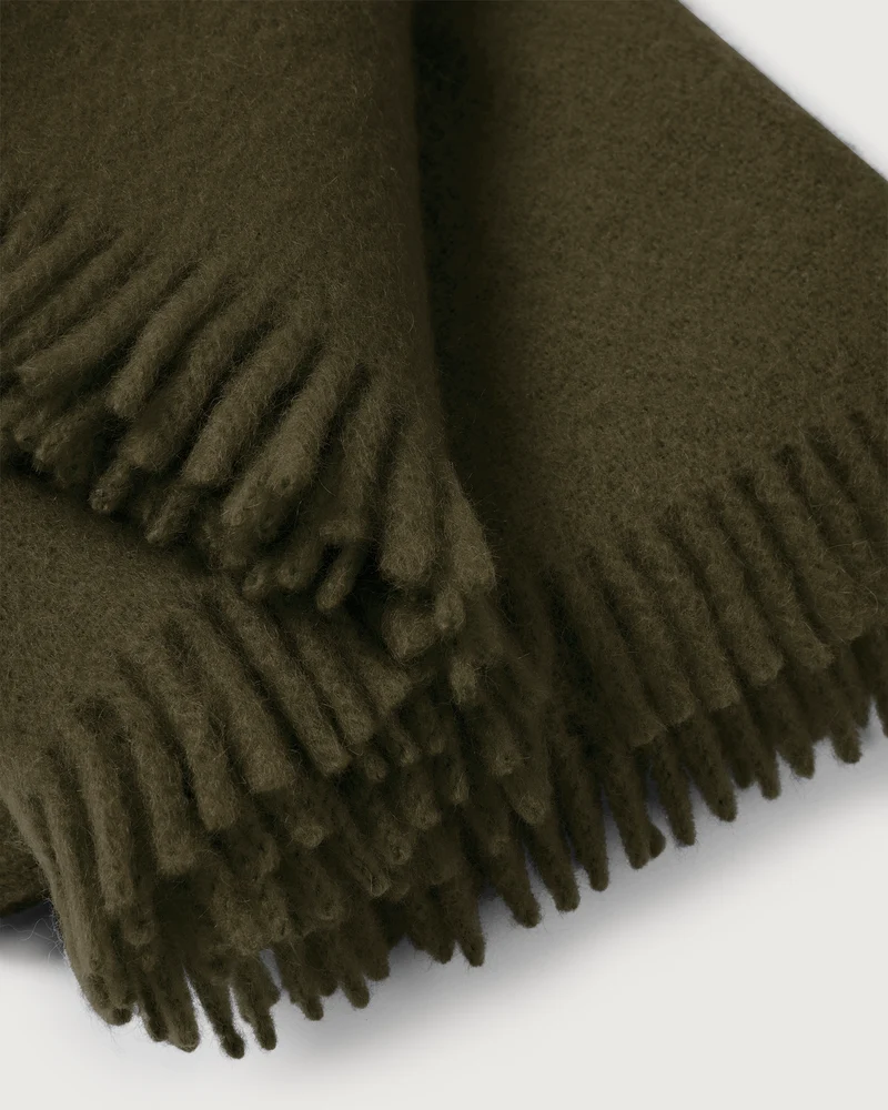 Mohair Plaid Cloud Dark Olive