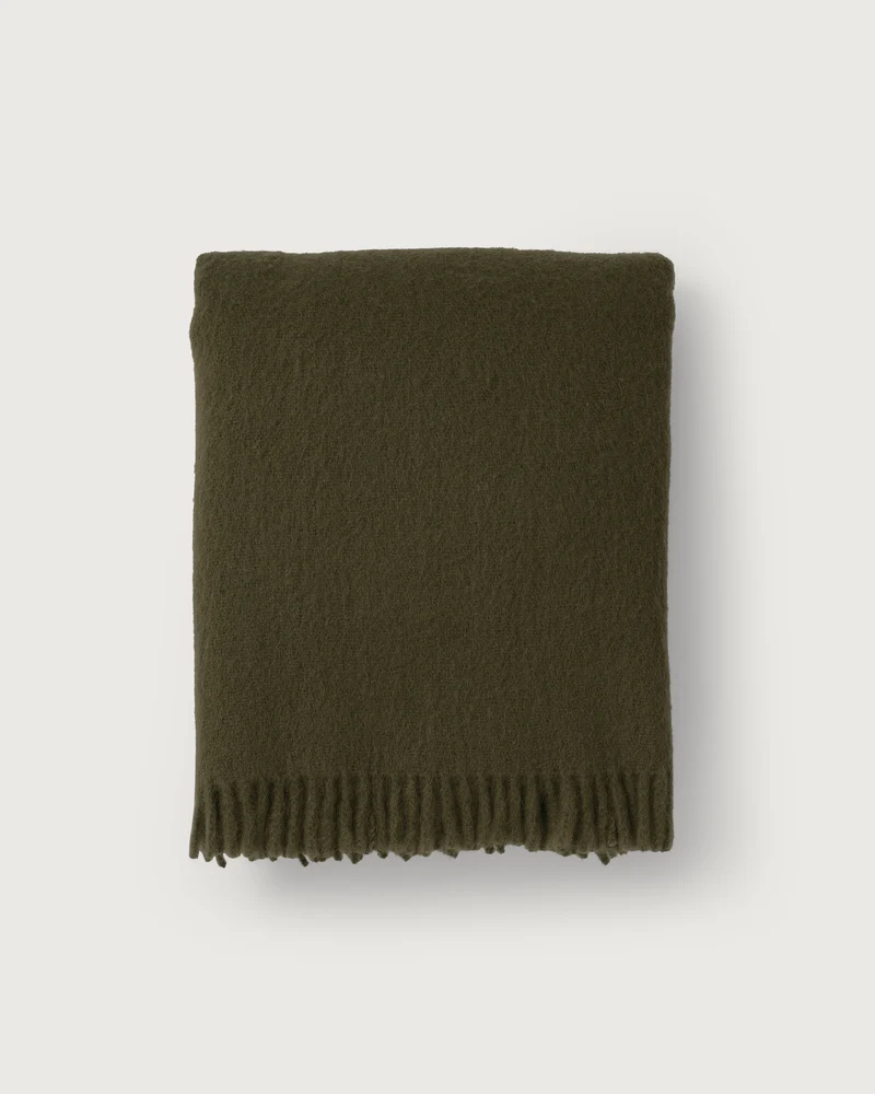 Mohair Plaid Cloud Dark Olive
