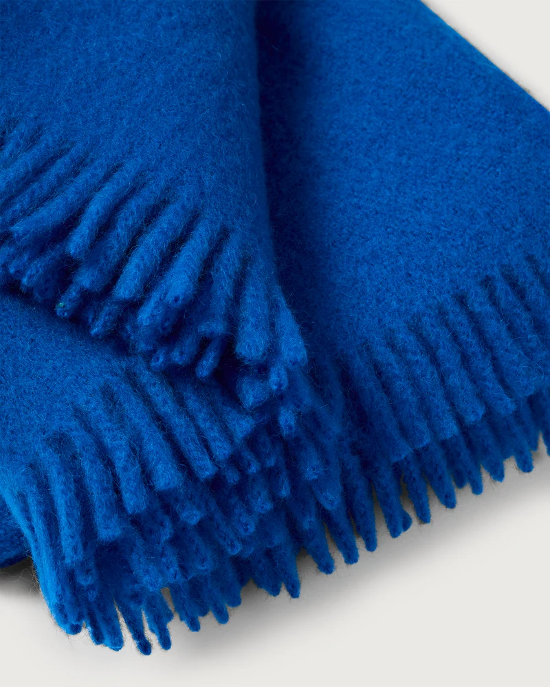Mohair Plaid Cloud Cobalt Blue