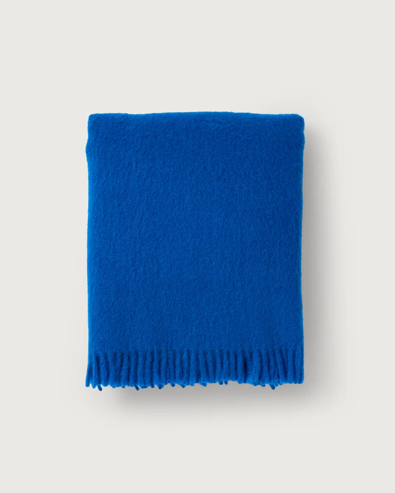 Mohair Plaid Cloud Cobalt Blue