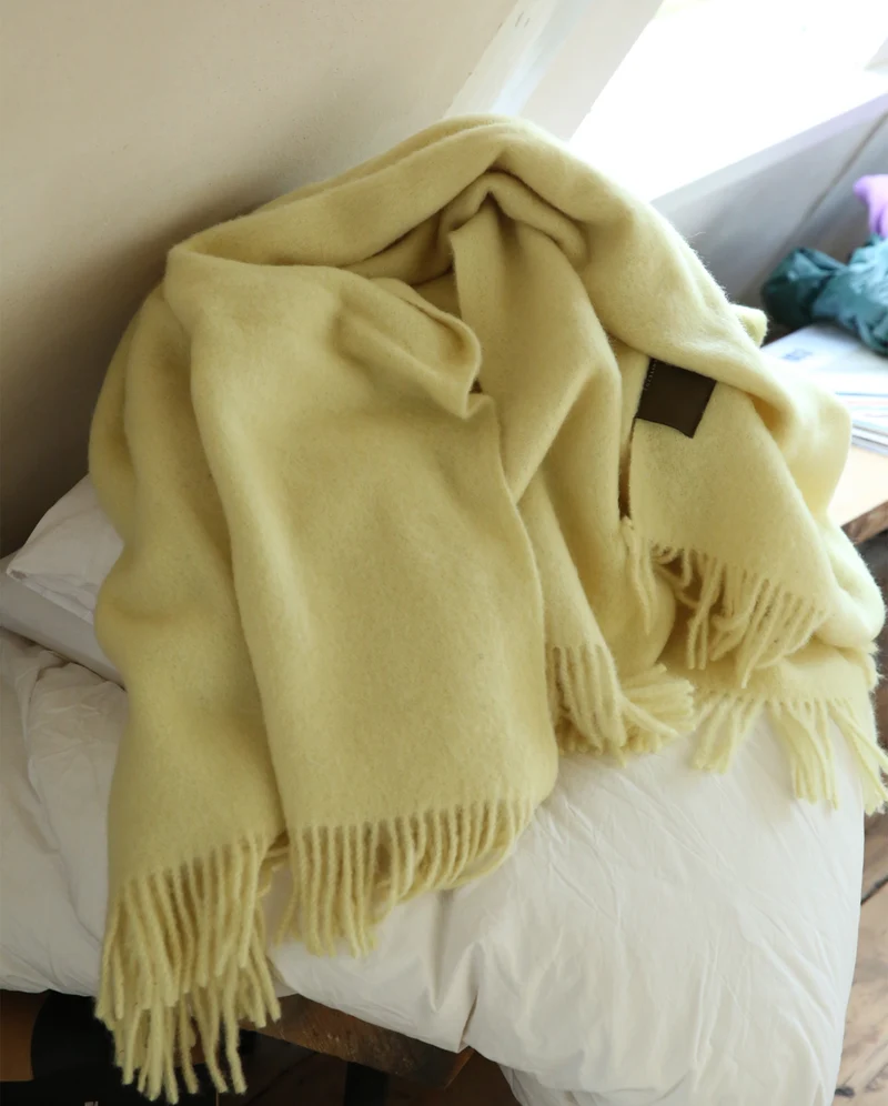 Mohair Plaid Cloud Butter Bean