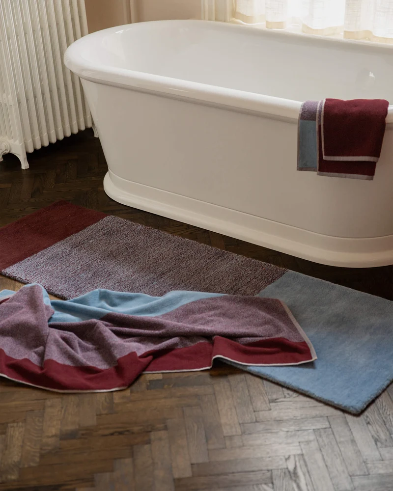 Badhanddoeken Set Blend Sky Blue Bordeaux (2 st.)