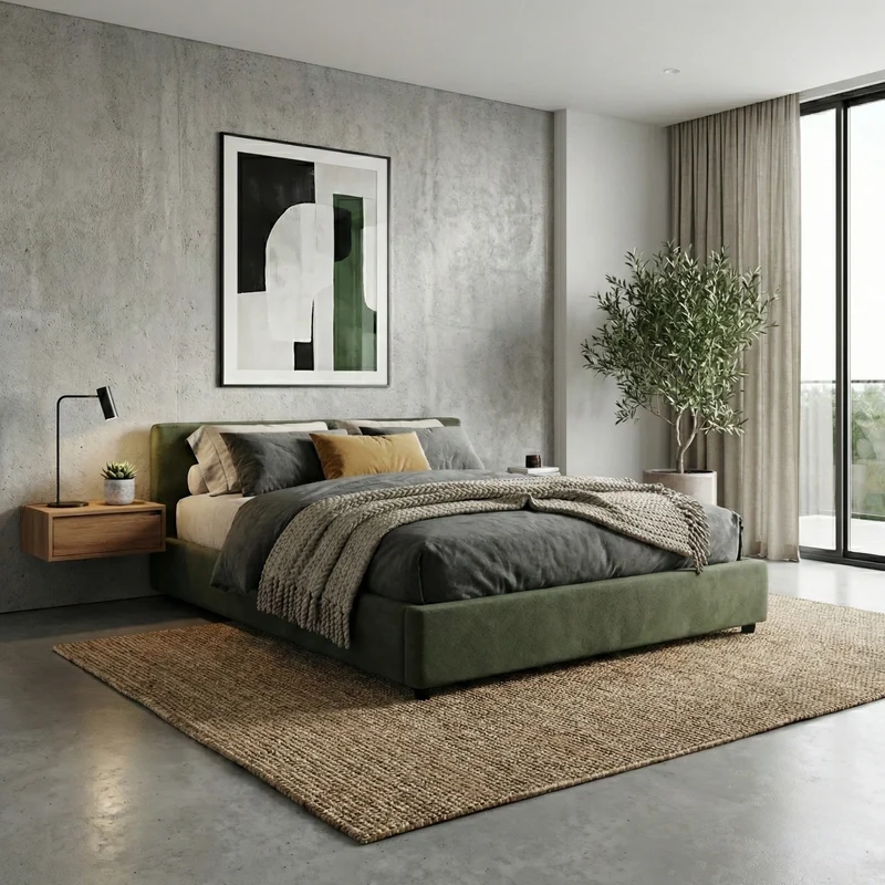 Lit coffre bouclette, lattes flexibles, grand espace de stockage - Collection Vegas