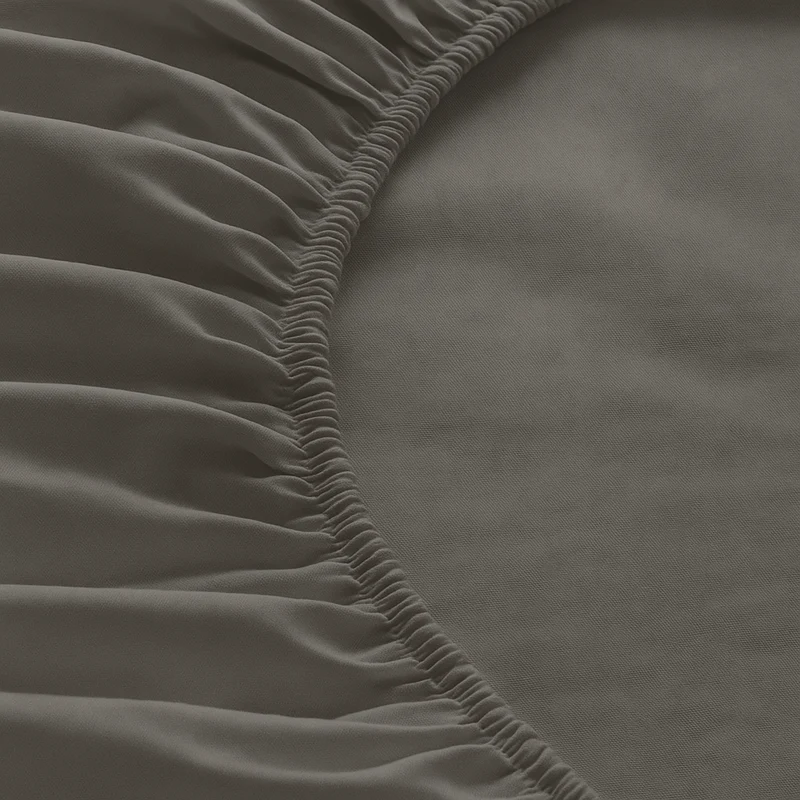 Drap housse élastique, respirant, gris foncé - Collection Unie