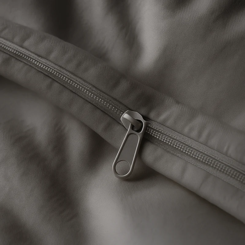 Housse de couette gris foncé, douce, respirante - Collection Unie