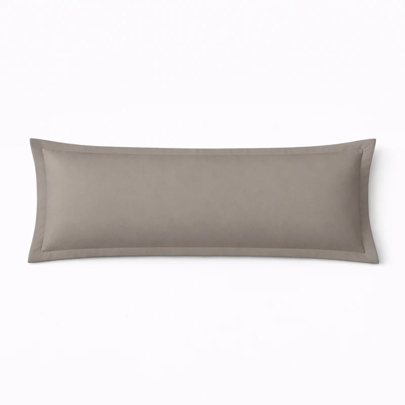 Taie d’oreiller gris perle, douce, respirante, lavable, durable - Collection Unie
