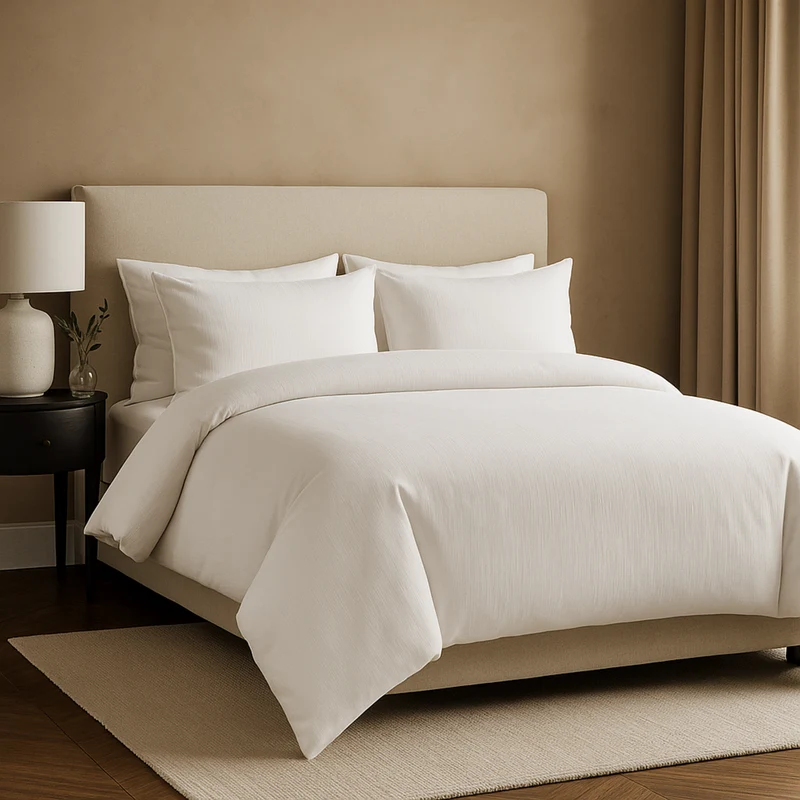 Taie d’oreiller blanche, douce, respirante, lavable, durable - Collection Unie