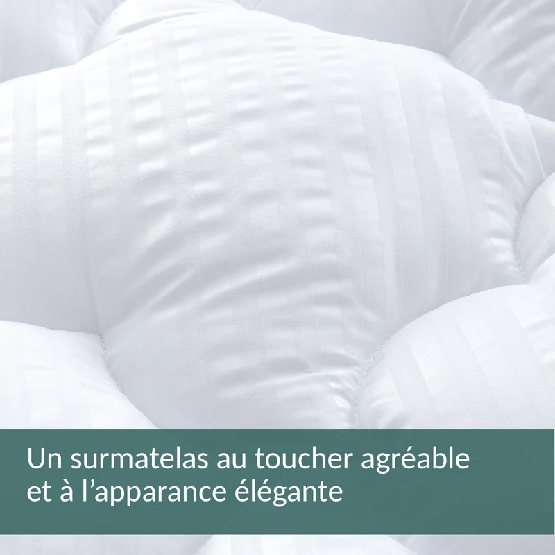 Pack Promo Luxe : Surmatelas + Couette & Oreillers