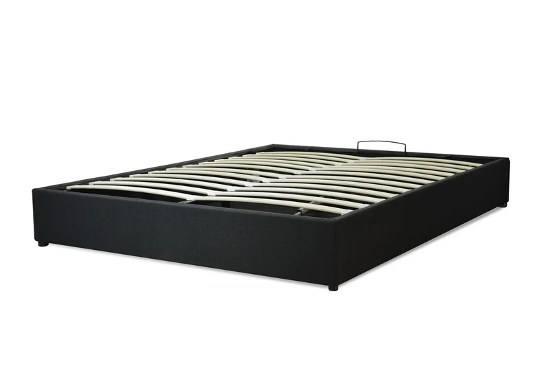 Lit coffre tissu, lattes flexibles, grand espace de stockage - Collection Vegas
