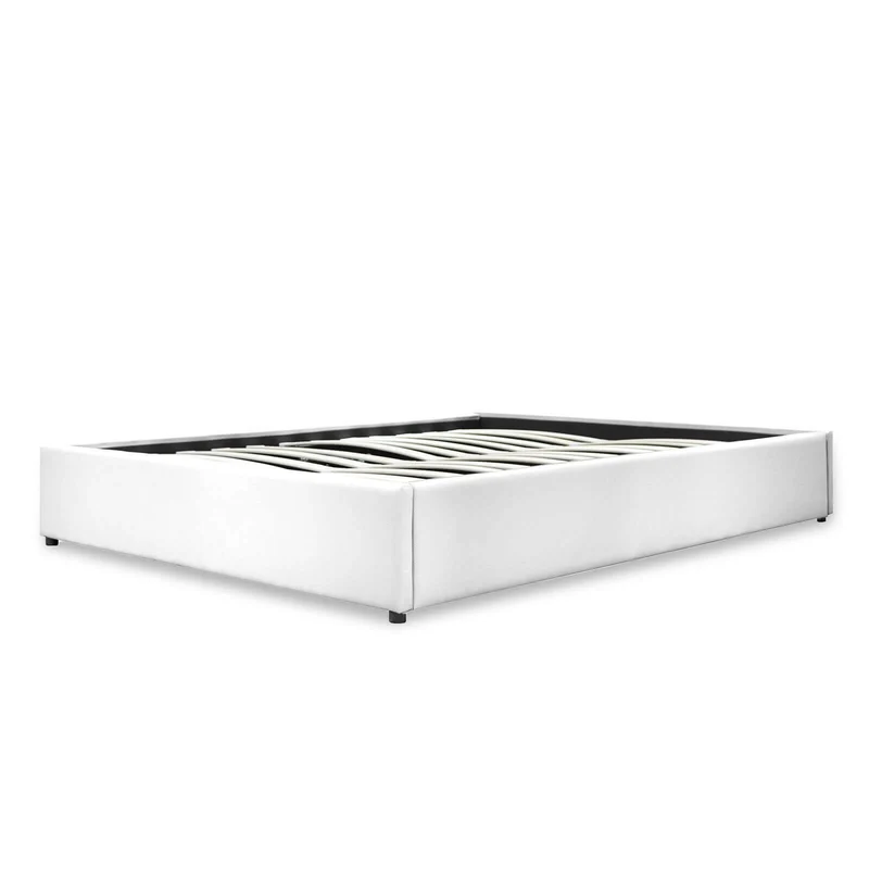 Lit coffre simili cuir, lattes flexibles, grand espace de stockage - Collection Vegas
