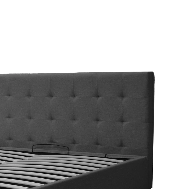 Lit coffre VariLuxe innovant - Tête de lit interchangeable : Tissu et grand coffre