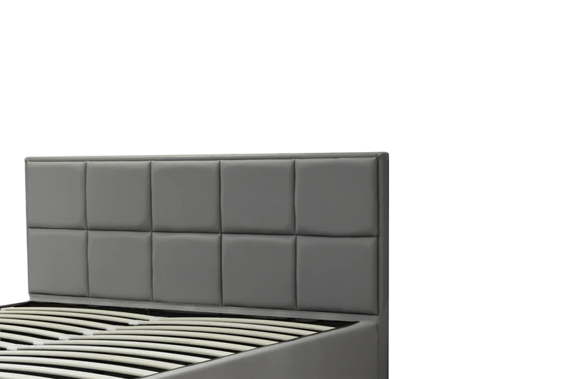 Lit coffre VariLuxe innovant - Tête de lit interchangeable : Tissu et grand coffre