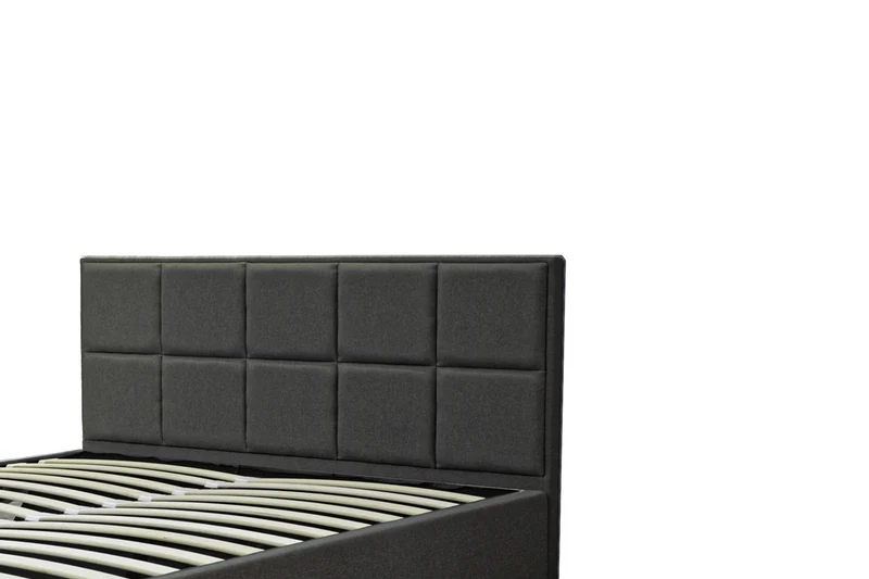 Lit coffre VariLuxe innovant - Tête de lit interchangeable : Tissu et grand coffre