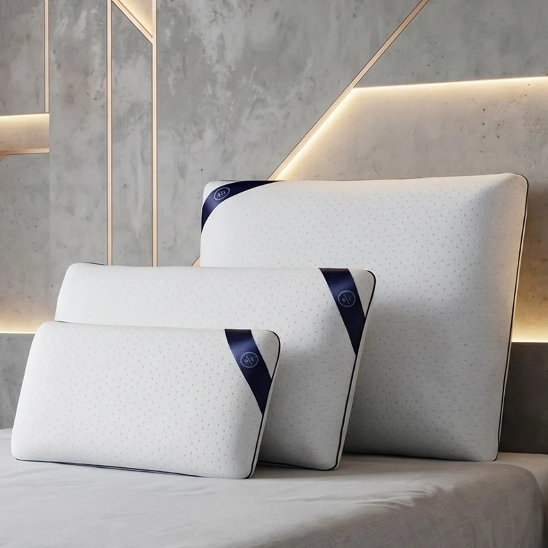 Oreiller mémoire de forme Fantasia bleu : Ergonomique et micro perforée