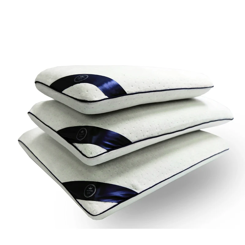 Oreiller mémoire de forme Fantasia bleu : Ergonomique et micro perforée