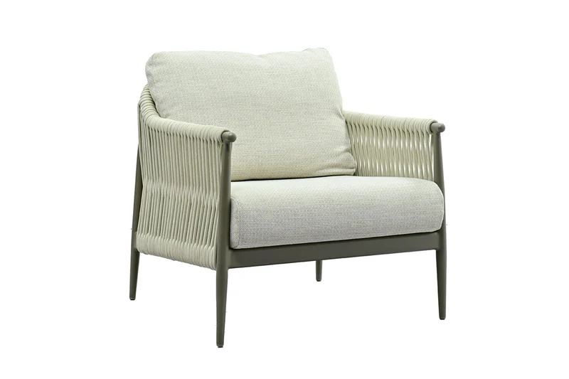 Zeo Living Loungesessel "Tango" taupe/natur