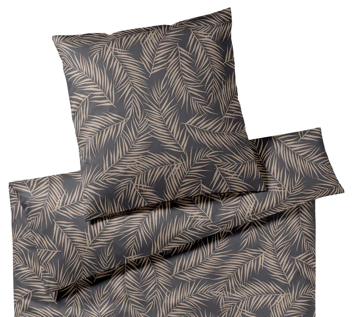 Elegante Mako-Satin Bettwäsche Maison Leaves