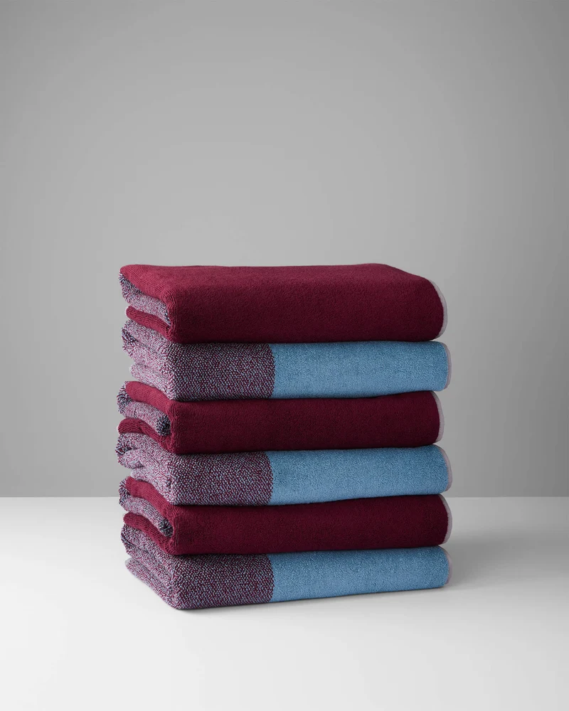 Badhanddoeken Set Blend Sky Blue Bordeaux (2 st.)