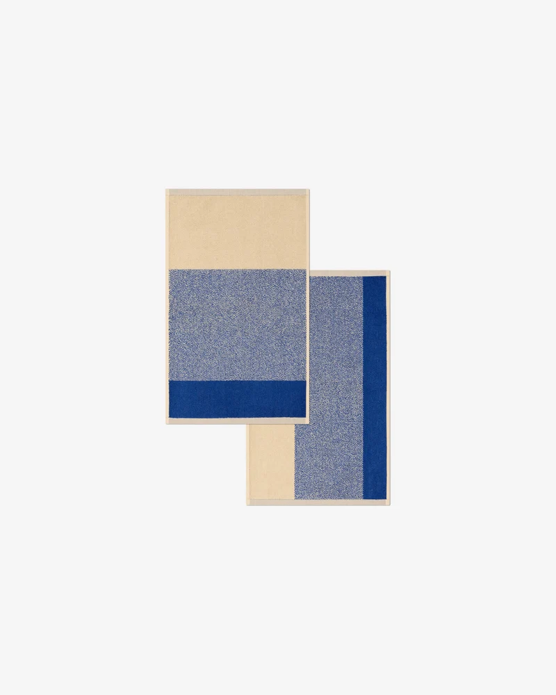 Gastendoekjes Set Blend Cobalt Blue Ecru (2 st.)