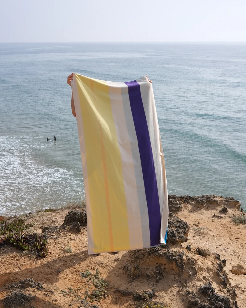 Strandlaken Aqua Orange Purple Yellow