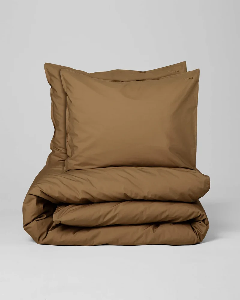 Bettwäsche-Set Baumwolle Khaki Gold